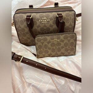 Coach Brown Signature Women's Bag Set